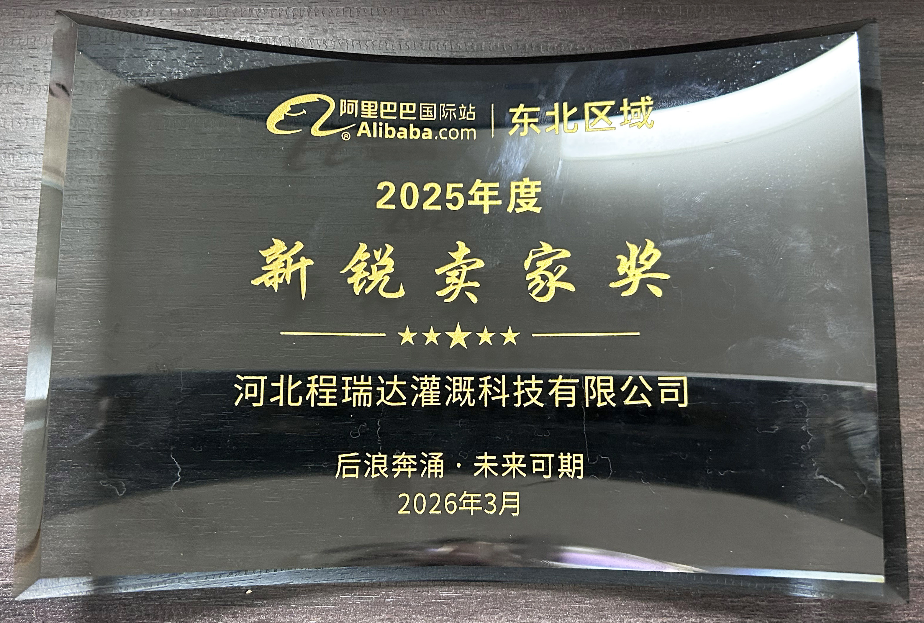 吴忠程瑞达灌溉 | 荣获阿里国际站新锐卖家奖